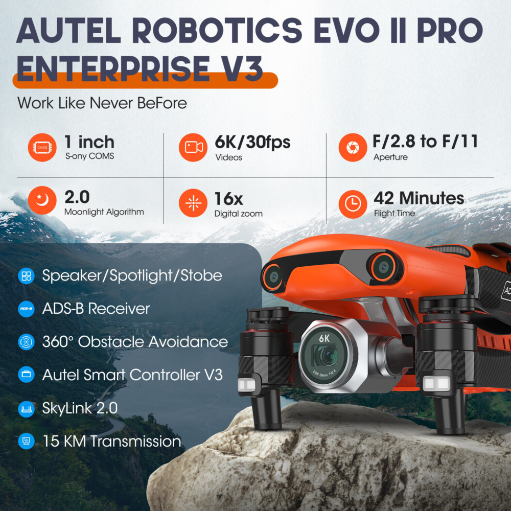 Autel EVO 2 Pro Enterprise V3 Bundle 6K HDR Video Smart Controller V3+RTK Module - Image 4
