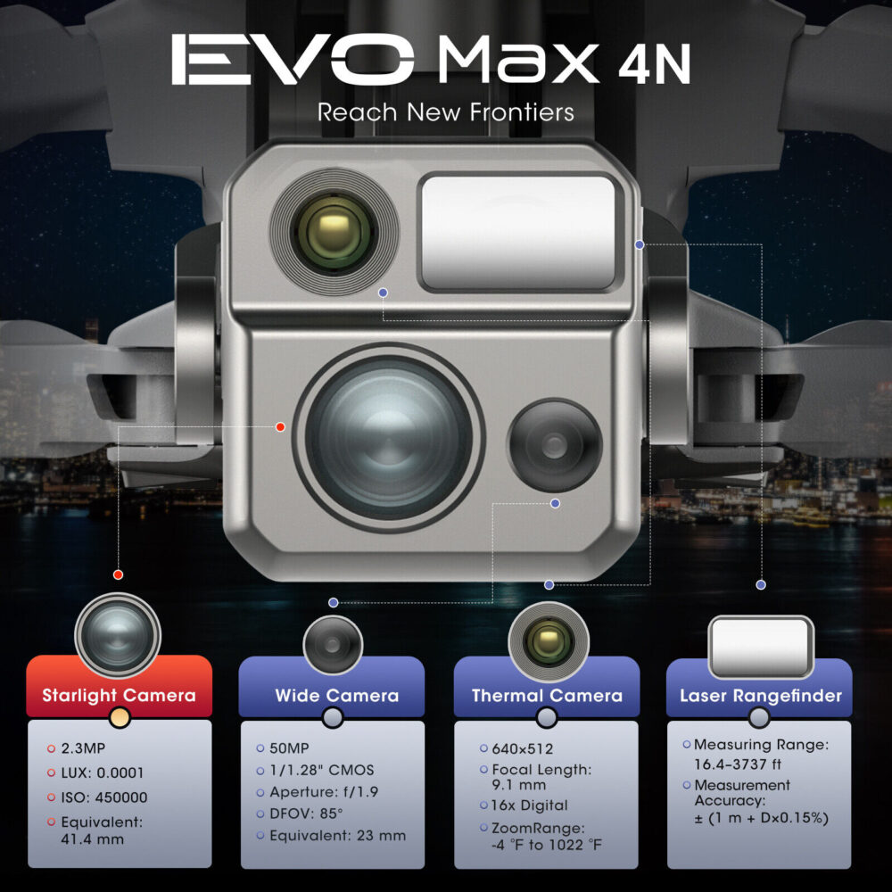 2024 Autel EVO Max 4N Thermal Fly More Bundle Laser Rangefinder+Rt - Image 5